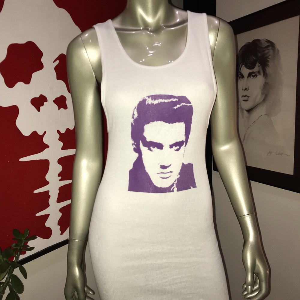 ⚡️ELVIS RockNRoll tribute retro handmade tank top L